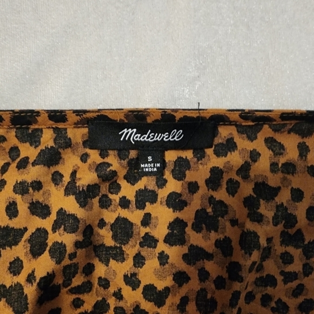 Madewell Flutter‎ Sleeve Leopard Wrap Dress Small - Picture 6 of 6